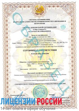 Образец сертификата соответствия Назрань Сертификат OHSAS 18001
